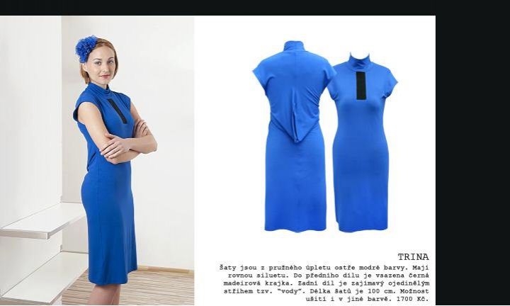 FANTAIL -  modré šaty Trina