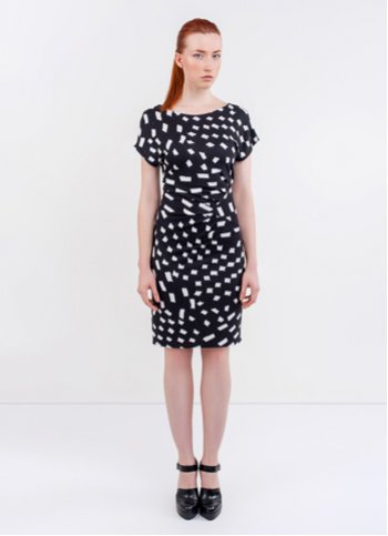 Jersey black and white dress Leila Female dress