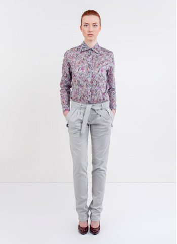 Women’s floral shirt Meadow in grey Female dress