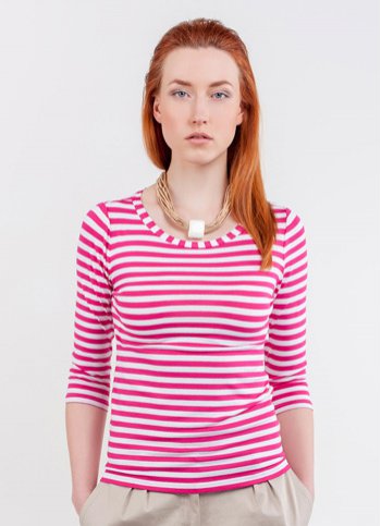 Women’s t-shirt Pink stripes  Female dress