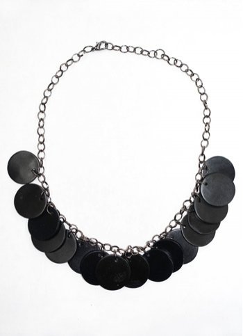 Black wheel necklace  Female dress