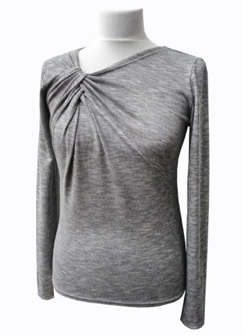 T-shirt with asymetric drapery Female dress