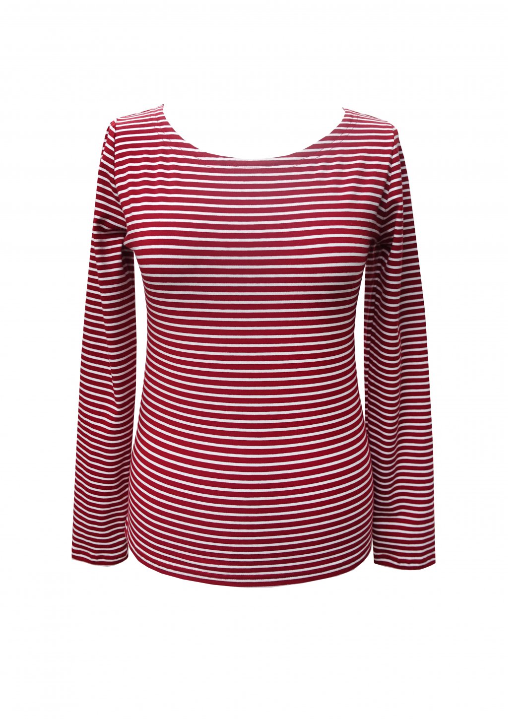 Long sleeve T-shirt Red Striped Female dress